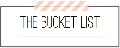 bucket list