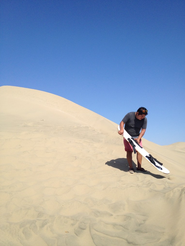 sand boarding, Huacachina // A Slice of Peru